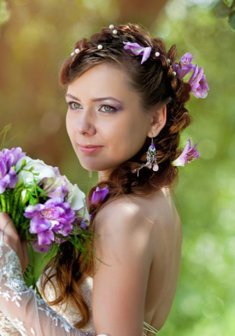 Cвадебная прическа С17644 в греческом стиле