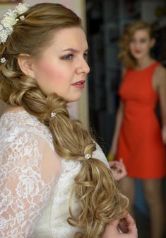 Cвадебная прическа Т20280 в греческом стиле