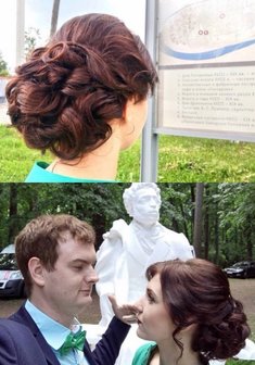 Cвадебная прическа собранные в греческом стиле (Б20514) в греческом стиле