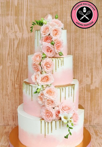 Свадебный торт А113512 - Сладкая мастерская Алены Ланской