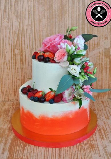 Свадебный торт А113520 - Сладкая мастерская Алены Ланской