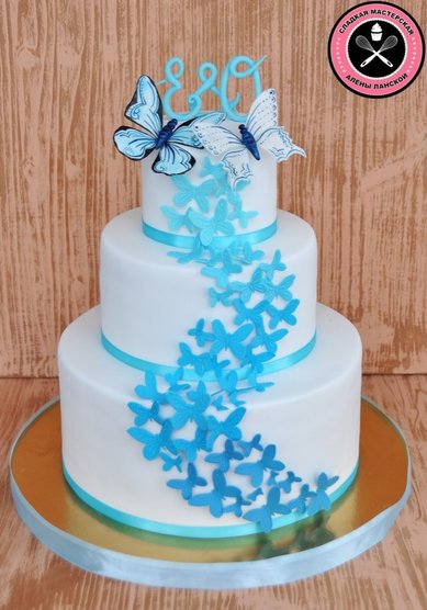 Свадебный торт А113524 - Сладкая мастерская Алены Ланской