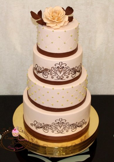 Торт на свадьбу С121819 - Компания Сладкая фантазия