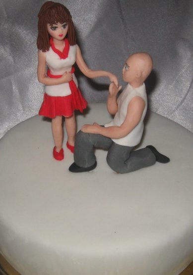 Свадебный торт Предложение руки (макет) (я65702) - Домашняя кондитерская Оксаны яяяХлопковой...