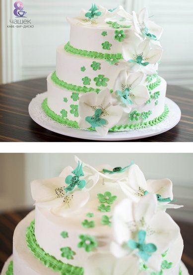 Свадебный торт Цветочная поляна (866262) - Городское кафе 8 чашек