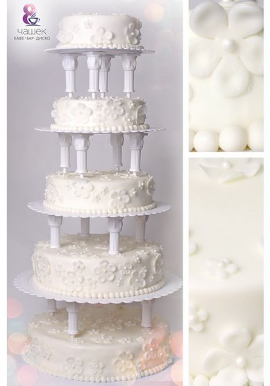 Торт на свадьбу Свадьба многоярусный (866277) - Городское кафе 8 чашек