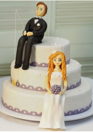 Свадебный торт Свадьба Рыбалка (866296) - Городское кафе 8 чашек