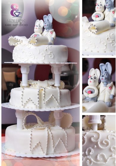 Торт на свадьбу Свадьба Зайцы (866301) - Городское кафе 8 чашек