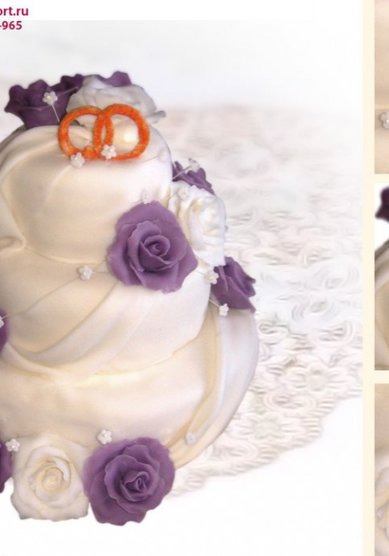 Торт на свадьбу Свадебный торт С303 (Ч80071) - Кондитерская Чайка