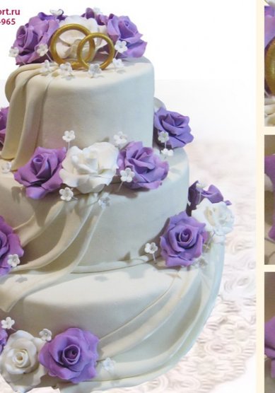 Торт на свадьбу Свадебный торт №66 (Ч80081) - Кондитерская Чайка