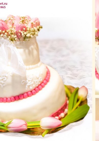 Торт на свадьбу Свадебный торт С802 (Ч80083) - Кондитерская Чайка