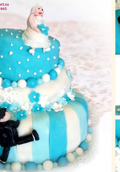 Торт на свадьбу Cвадебный торт С516 (Ч80091) - Кондитерская Чайка