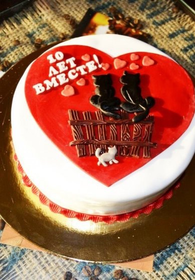 Торт на свадьбу С98331 - Кофейня Сны любимого кота