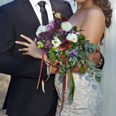 Букет Винный Ц9573 - Студия флористики Цветы и Люди