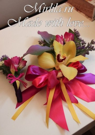 Бутоньерка М9646 - Букет невесты Мастерская Событий Lila