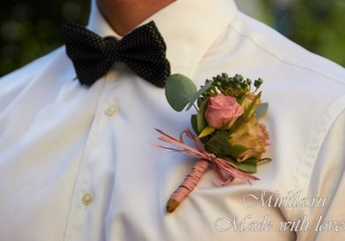 Бутоньерка М9648 - Букет невесты Мастерская Событий Lila