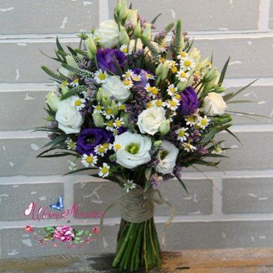 Букет невесты Полевой Ц9652 - Салон цветов ЦветоМания