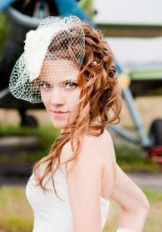 Cвадебная прическа Я17289 с распущенными волосами