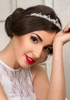 Cвадебная прическа Алина (В17426) с собранными волосами