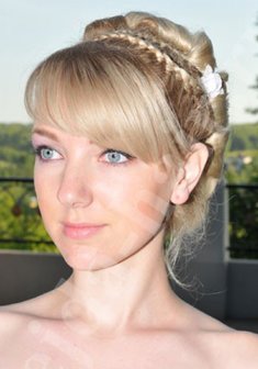 Cвадебная прическа L17559 с собранными волосами