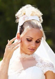 Cвадебная прическа Л17814 с собранными волосами