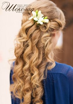 Cвадебная прическа Ш18615 с распущенными волосами