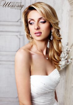 Cвадебная прическа Ш18617 с распущенными волосами