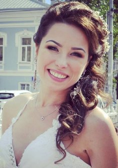 Cвадебная прическа С18749 с собранными волосами