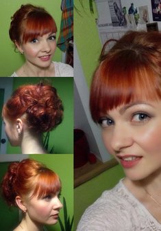 Cвадебная прическа ракушка (Б19264) с собранными волосами