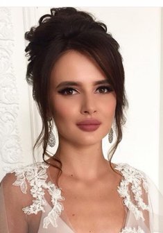 Cвадебная прическа Б19267 с собранными волосами