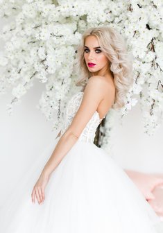 Cвадебная прическа Локоны (Т21424) с распущенными волосами