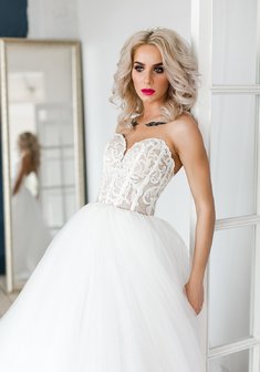 Cвадебная прическа Локоны (Т21430) с распущенными волосами