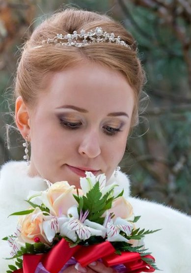 Свадебная прическа Л17399 - Стилист, визажист Вероника Зарубина