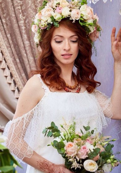 Свадебная прическа Д19019 - Стилист-визажист Дарья Антонова