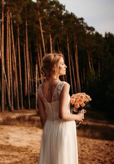 Свадебная прическа Низкий пучок (А19873) - Стилист Алёна Волкова