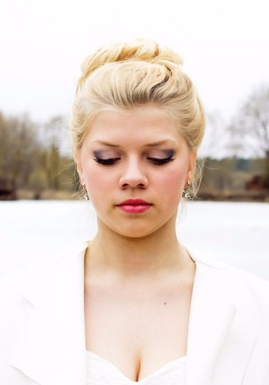 Прическа на свадьбу Т20276 - Свадебный стилист Евгения Толстоноженко