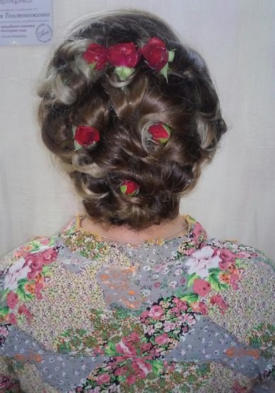 Свадебная прическа Т20447 - Свадебный стилист Евгения Толстоноженко
