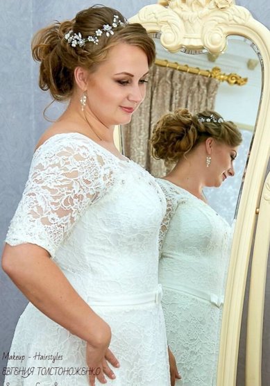 Свадебная прическа Т20527 - Свадебный стилист Евгения Толстоноженко