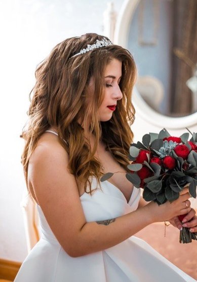 Свадебная прическа Т21267 - Свадебный стилист Евгения Толстоноженко