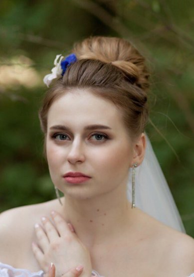 Прическа на свадьбу Т21268 - Свадебный стилист Евгения Толстоноженко