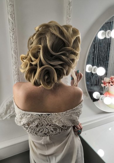 Свадебная прическа Т21269 - Свадебный стилист Евгения Толстоноженко