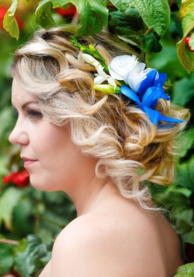 Прическа на свадьбу Л17384 - Стилист, визажист Вероника Зарубина