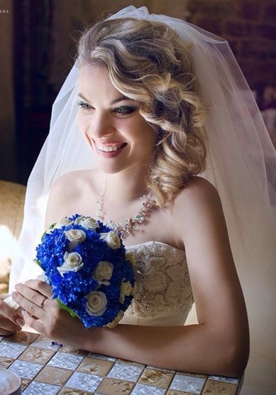 Свадебная прическа Л17387 - Стилист, визажист Вероника Зарубина