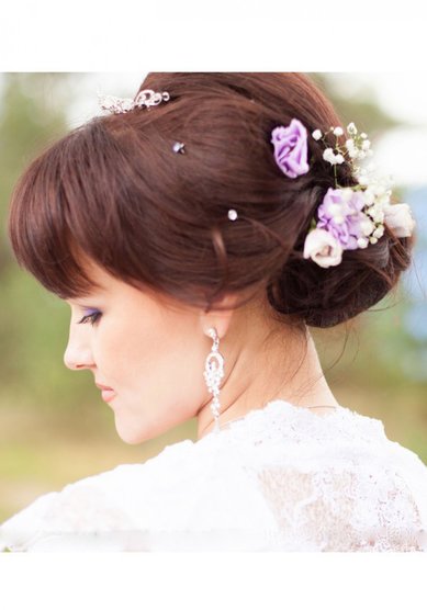 Прическа на свадьбу Л17394 - Стилист, визажист Вероника Зарубина