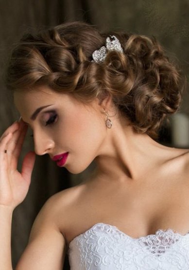 Прическа на свадьбу Анна (В17424) - Профессиональный стилист Вера Окунева