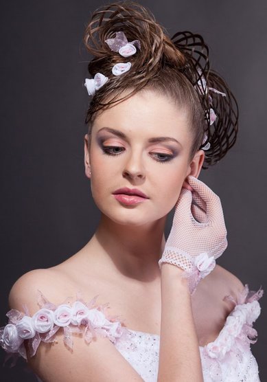 Прическа на свадьбу С17646 - Свадебный стилист Светлана Панферова