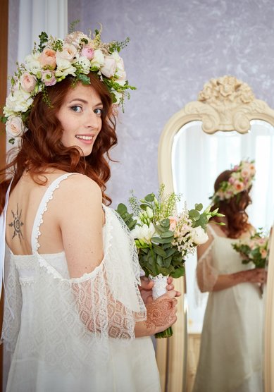 Свадебная прическа локоны (Д19051) - Стилист-визажист Дарья Антонова