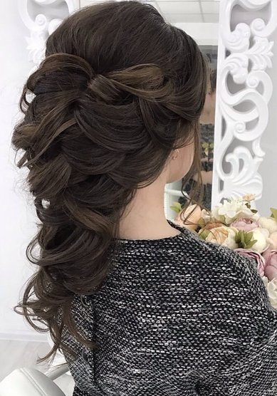 Прическа на свадьбу Греческая коса (Д20054) - Стилист-визажист Дарья Антонова