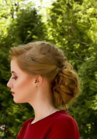 Прическа на свадьбу Т20354 - Свадебный стилист Евгения Толстоноженко
