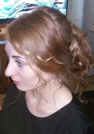 Прическа на свадьбу Т20374 - Свадебный стилист Евгения Толстоноженко